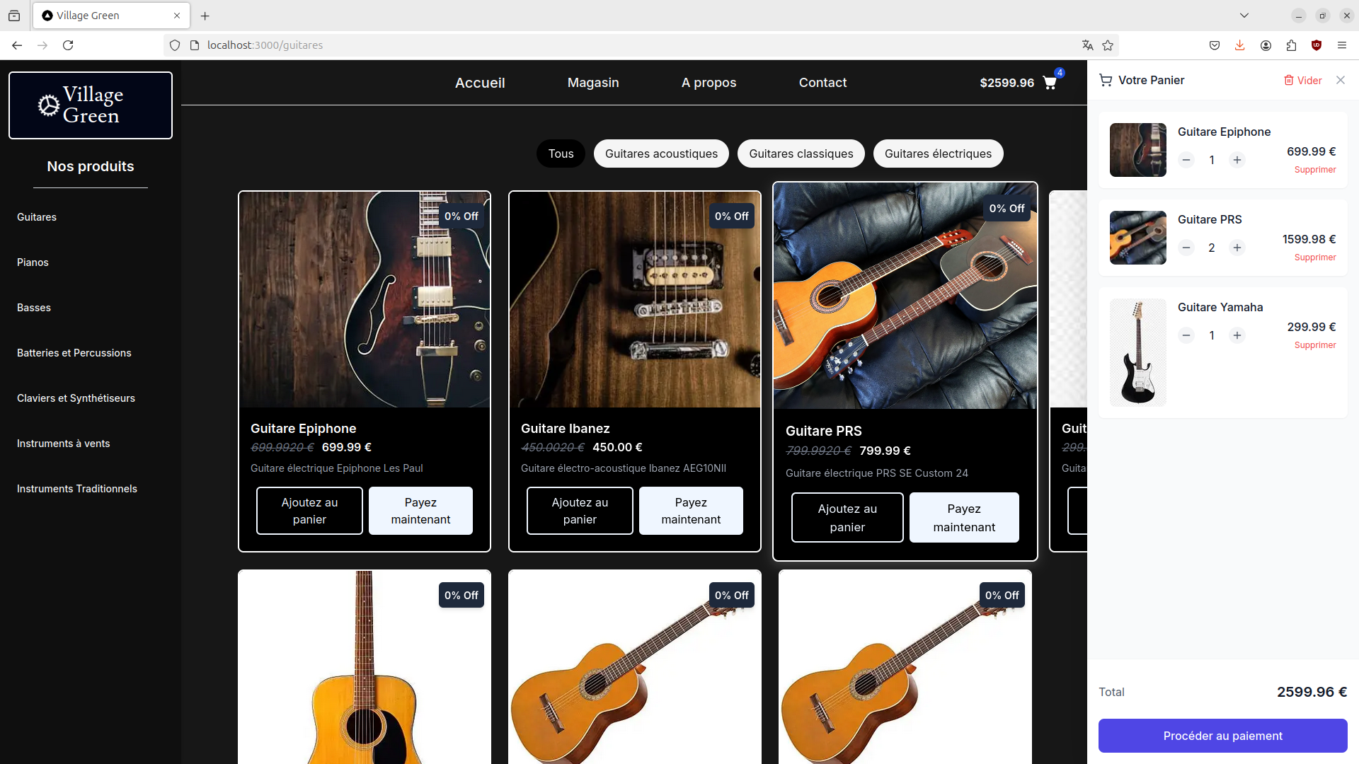 Homepage of Village Green